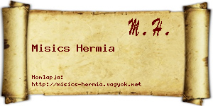 Misics Hermia névjegykártya